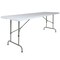 Flash Furniture 96&#x22; Granite White and Gray Contemporary Height Adjustable Rectangular Folding Table